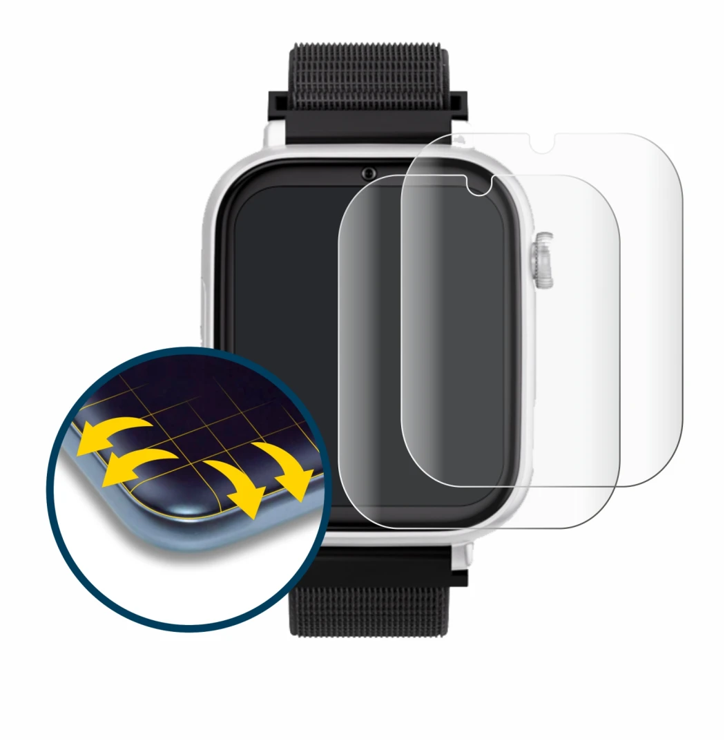 Image de l'appareil SaveFamily SaveWatch Plus avec une grande variété de protections d'écran.