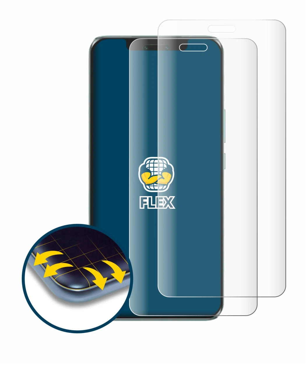 Image de l'appareil Honor Magic 6 Pro avec une grande variété de protections d'écran.