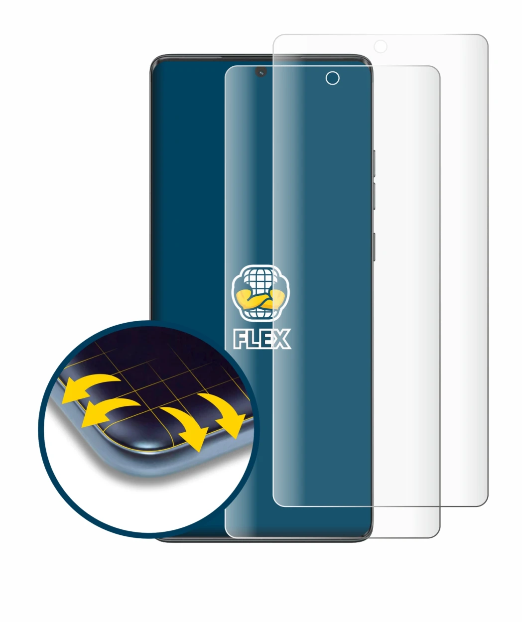 Image de l'appareil Motorola Moto G85 avec une grande variété de protections d'écran.