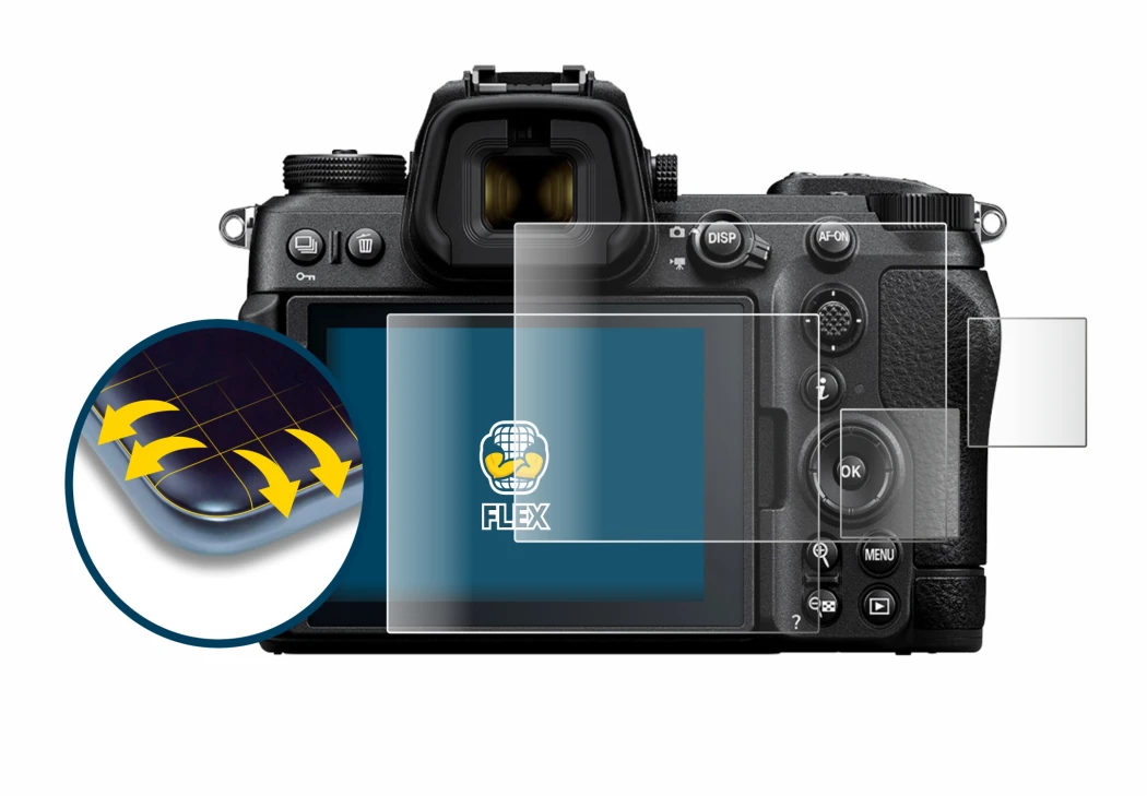 Image de l'appareil Nikon Z6 III avec une grande variété de protections d'écran.