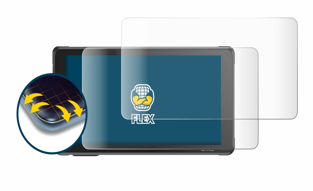 Image de l'appareil Interphone RideSync Sync55 avec une grande variété de protections d'écran.