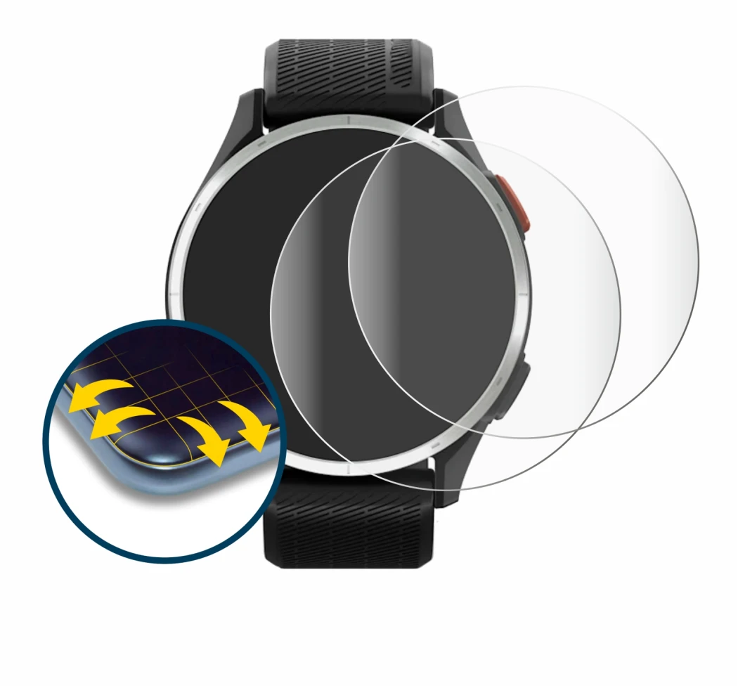 Image de l'appareil Garmin Approach S44 avec une grande variété de protections d'écran.