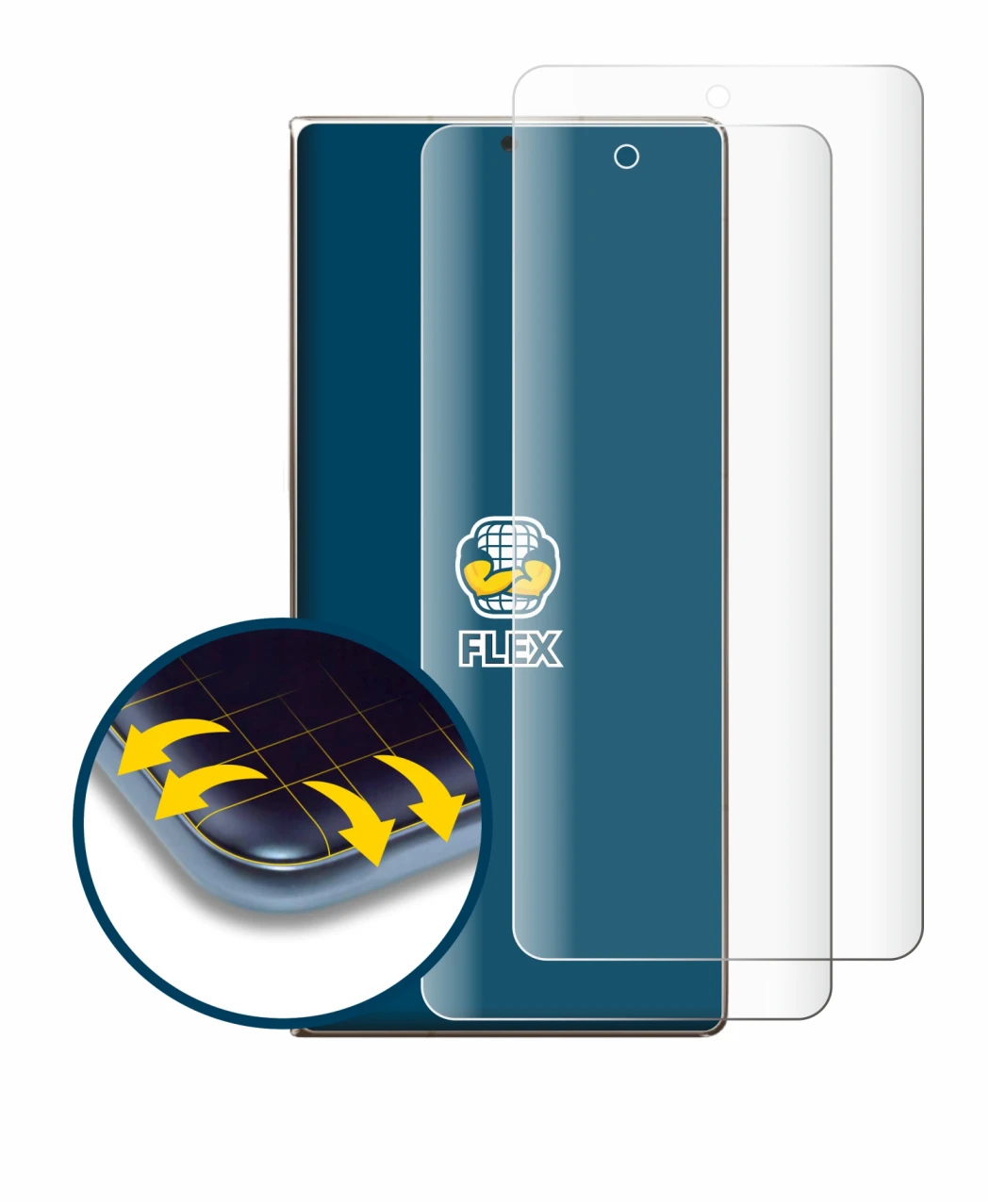 Image de l'appareil Huawei Mate X6 avec une grande variété de protections d'écran.