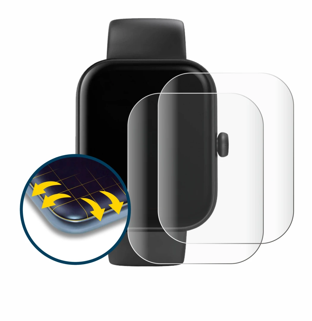 Image de l'appareil Hama Smartwatch 5000 avec une grande variété de protections d'écran.