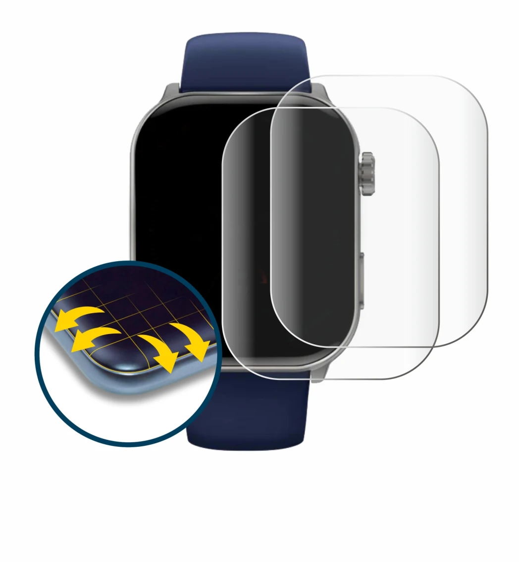 Image de l'appareil Gard Pro Health Smartwatch 3 (48 mm) avec une grande variété de protections d'écran.