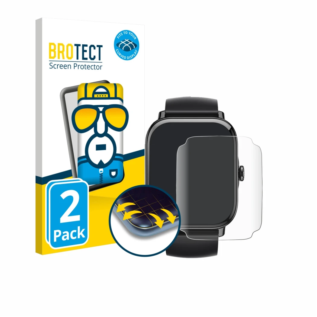 Face avant d’un emballage produit avec le logo de la marque BROTECT. À côté, l’appareil IFMDA P72 1.85