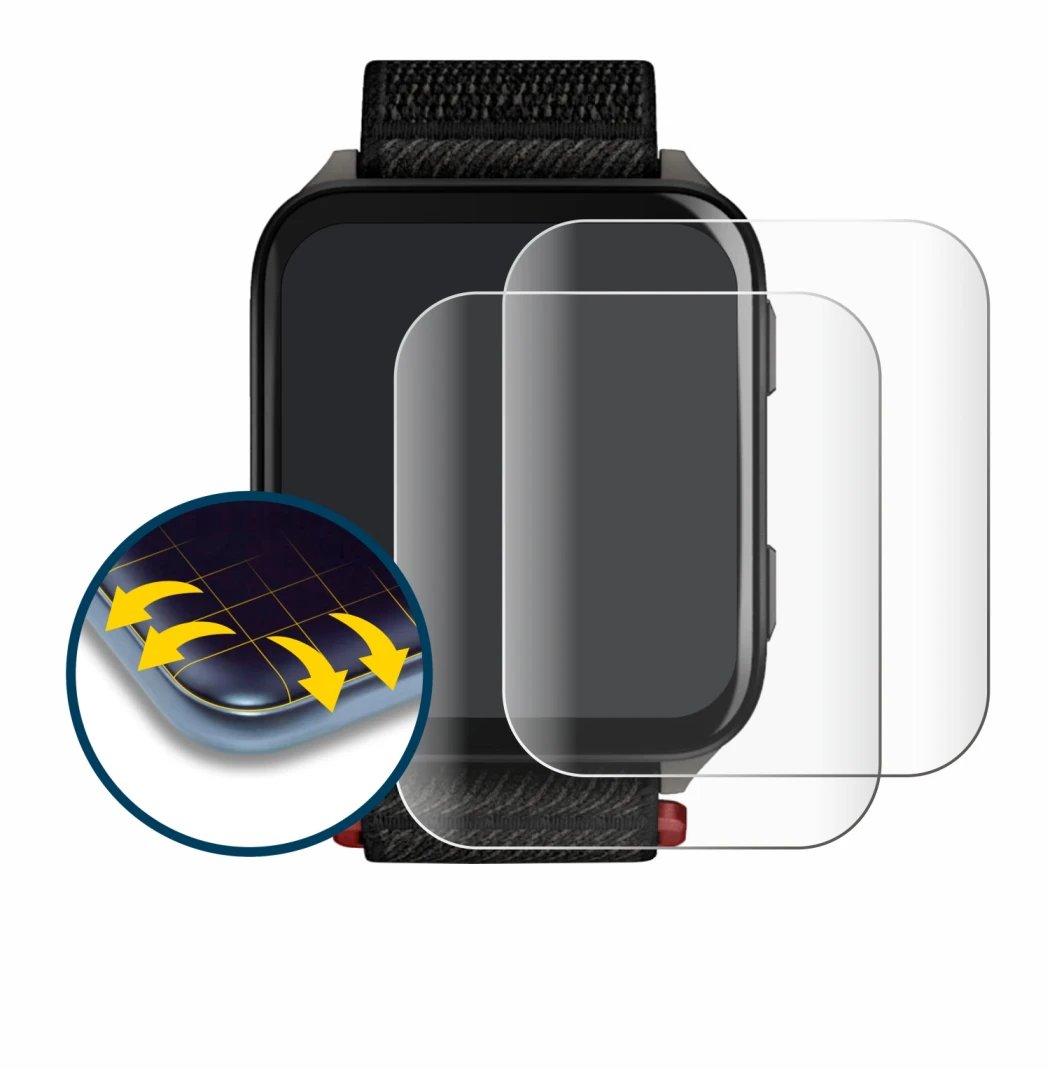 Image de l'appareil Garmin Venu X1 avec une grande variété de protections d'écran.