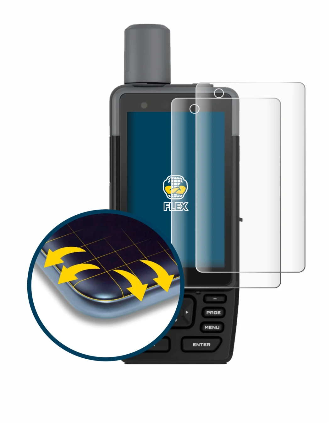 Image de l'appareil Garmin GPSMAP H1 avec une grande variété de protections d'écran.