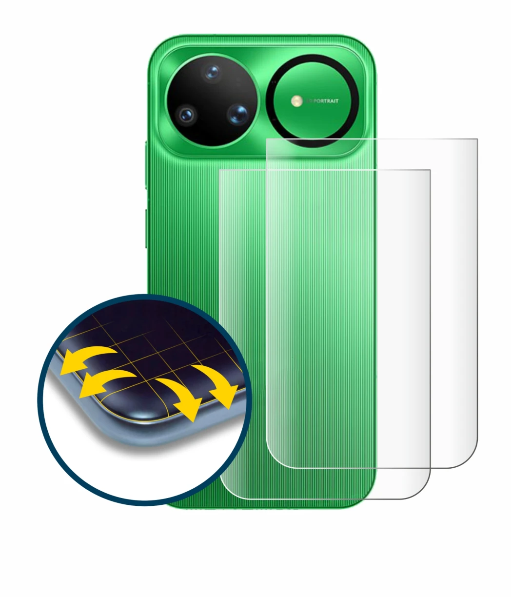 Image de l'appareil Huawei Nova 15 Ultra (Arrière) avec une grande variété de protections d'écran.