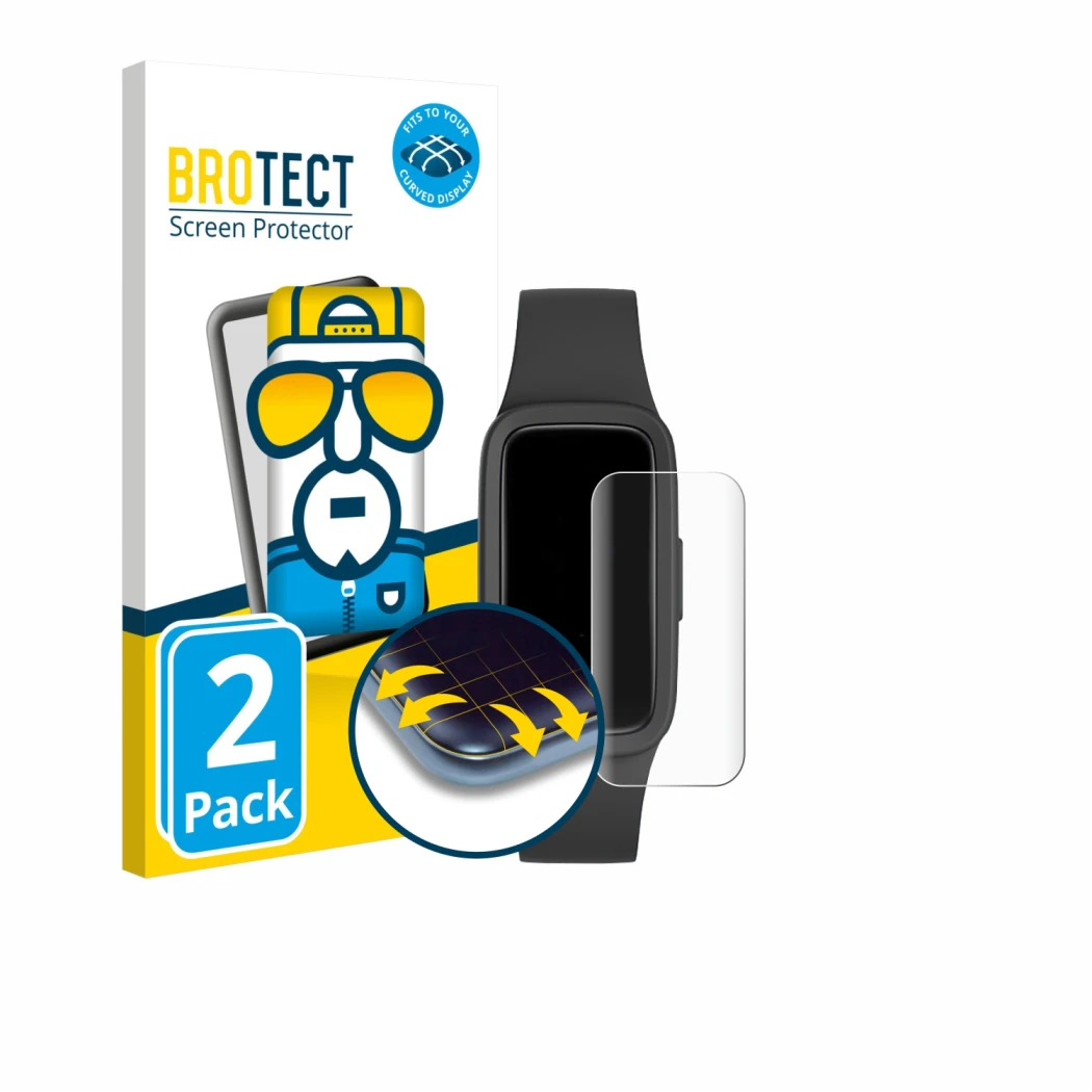 Face avant d’un emballage produit avec le logo de la marque BROTECT. À côté, l’appareil Biggerfive Vigor 3 est représenté avec