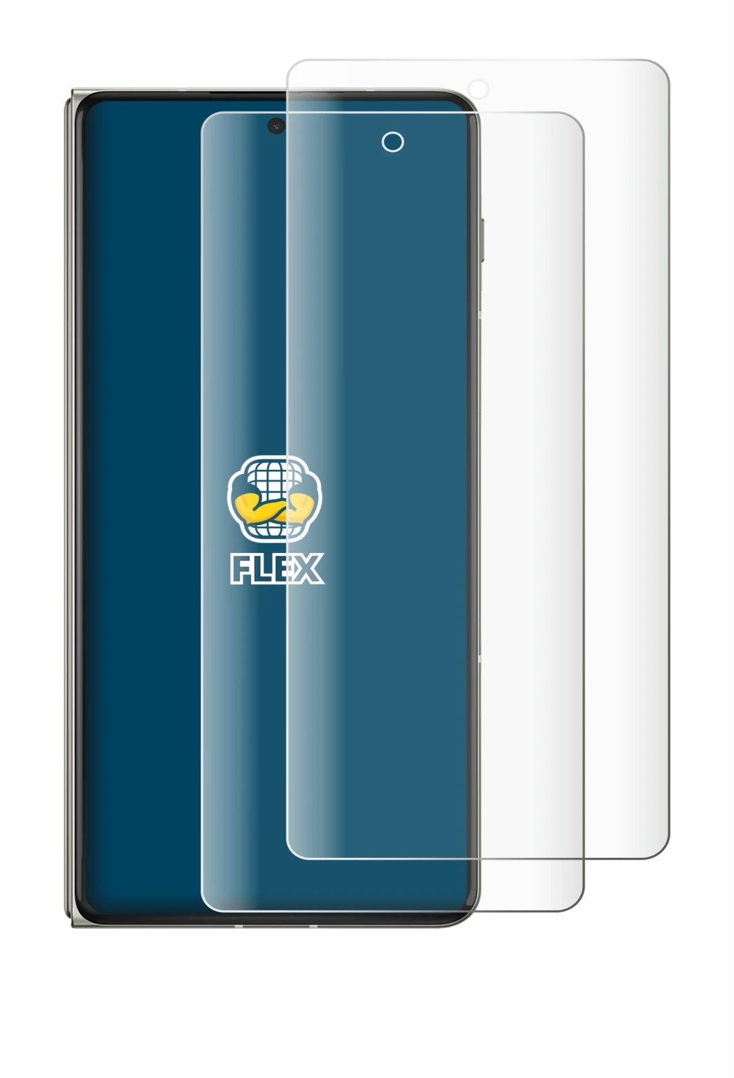 Image de l'appareil Motorola Razr Fold avec une grande variété de protections d'écran.