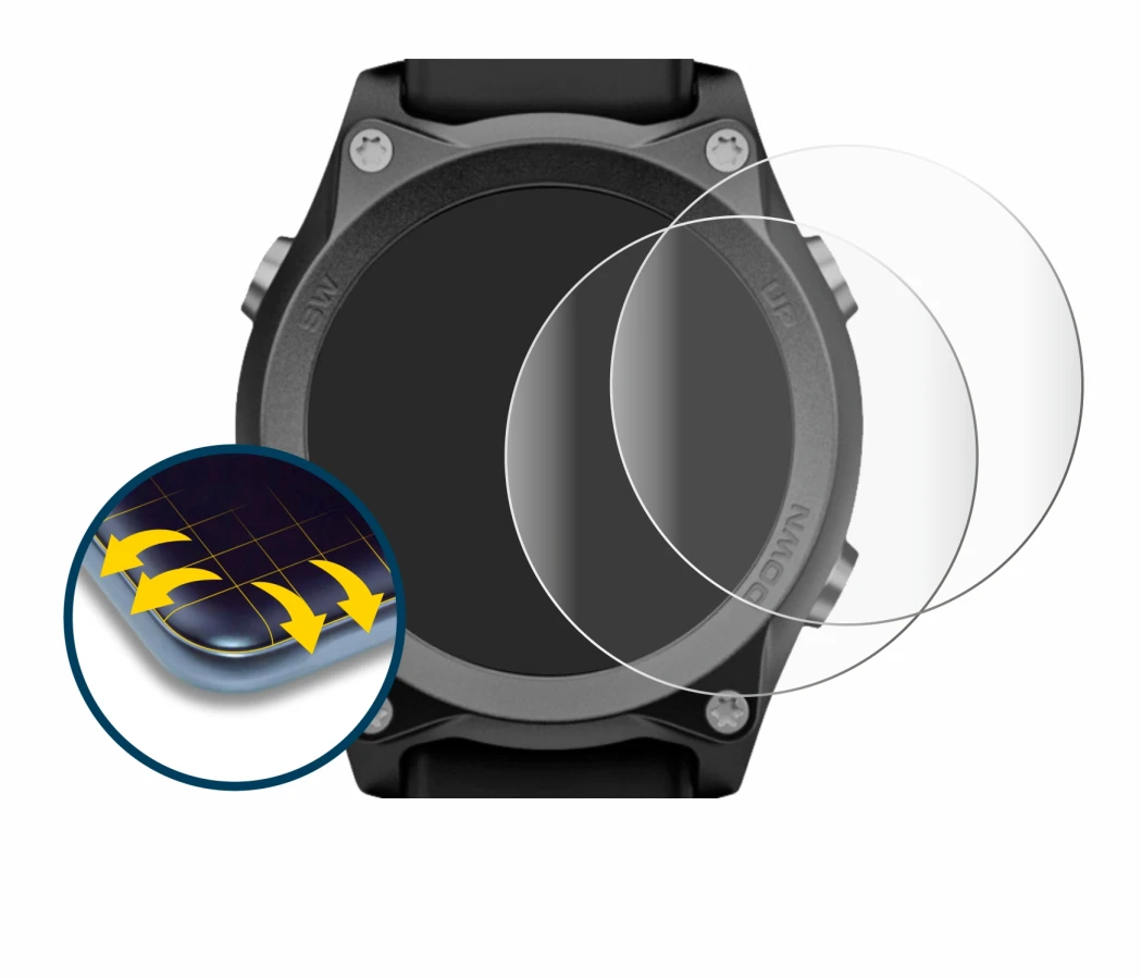 Image de l'appareil Mares Sirius avec une grande variété de protections d'écran.