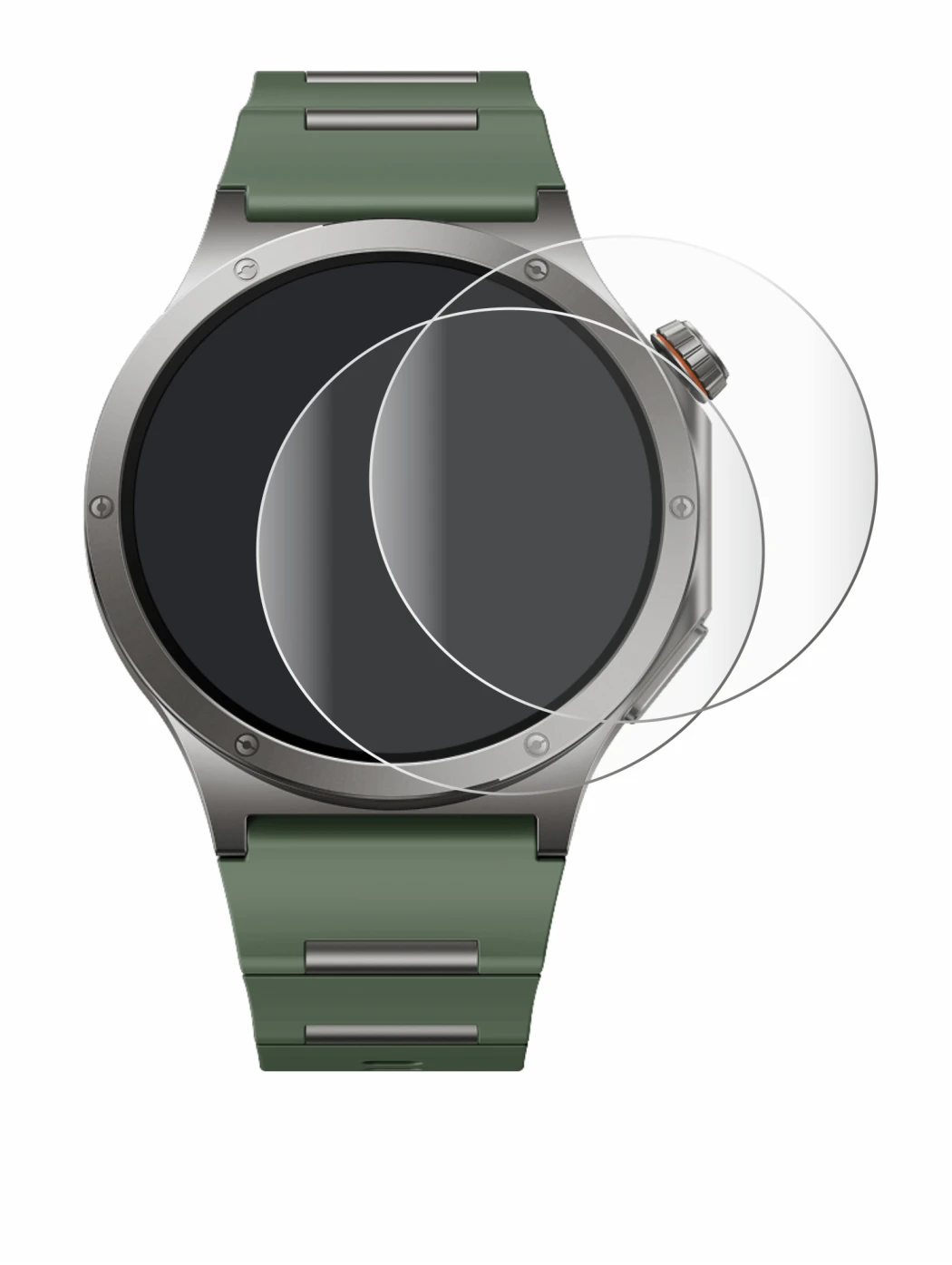 Image de l'appareil OnePlus Watch 4 avec une grande variété de protections d'écran.