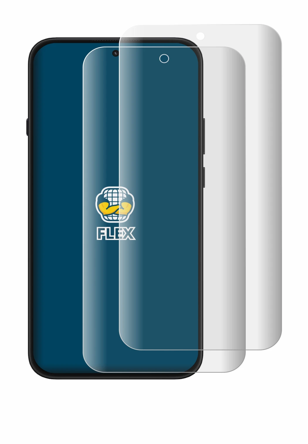 Image de l'appareil Nothing Phone (4b) avec une grande variété de protections d'écran.