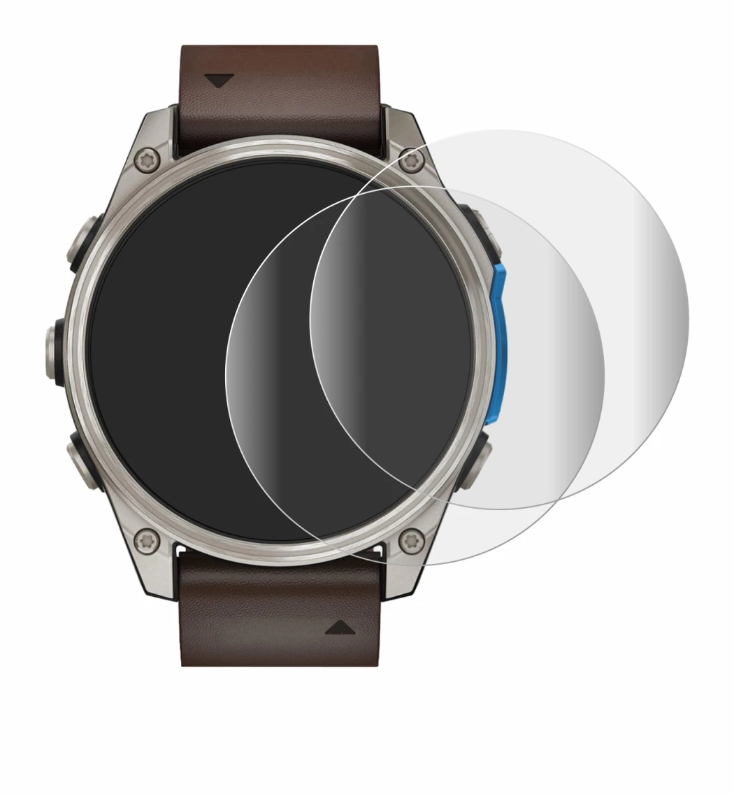 Image de l'appareil Garmin D2 Mach 2 (47 mm) avec une grande variété de protections d'écran.