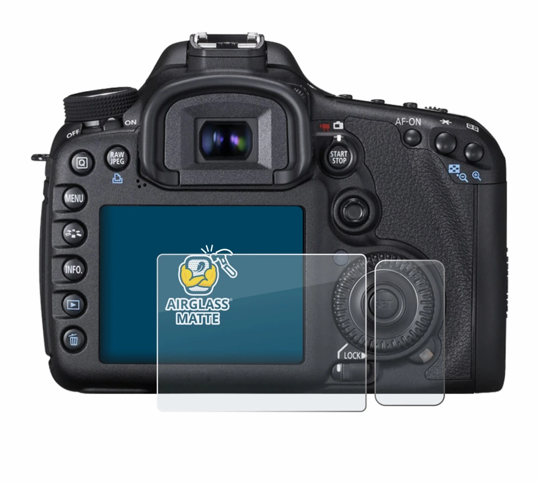 Image de l'appareil Canon EOS 7D avec une grande variété de protections d'écran.