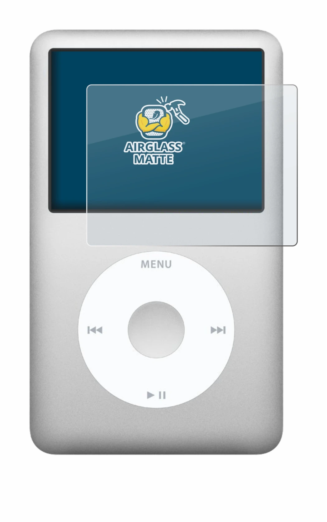 Image de l'appareil Apple iPod classic 160 GB (7ème Gen.) avec une grande variété de protections d'écran.