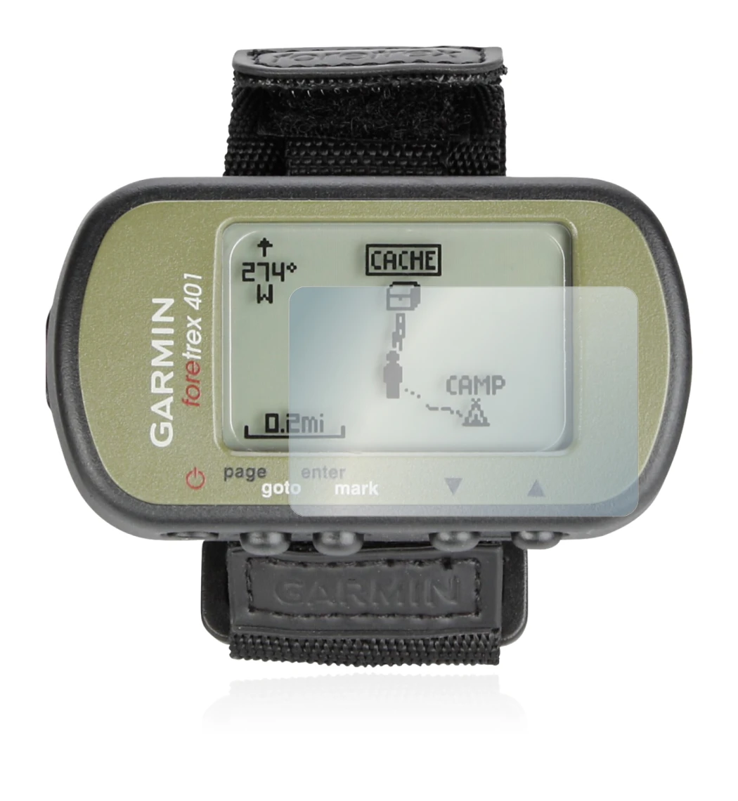 Image de l'appareil Garmin Foretrex 401 avec une grande variété de protections d'écran.