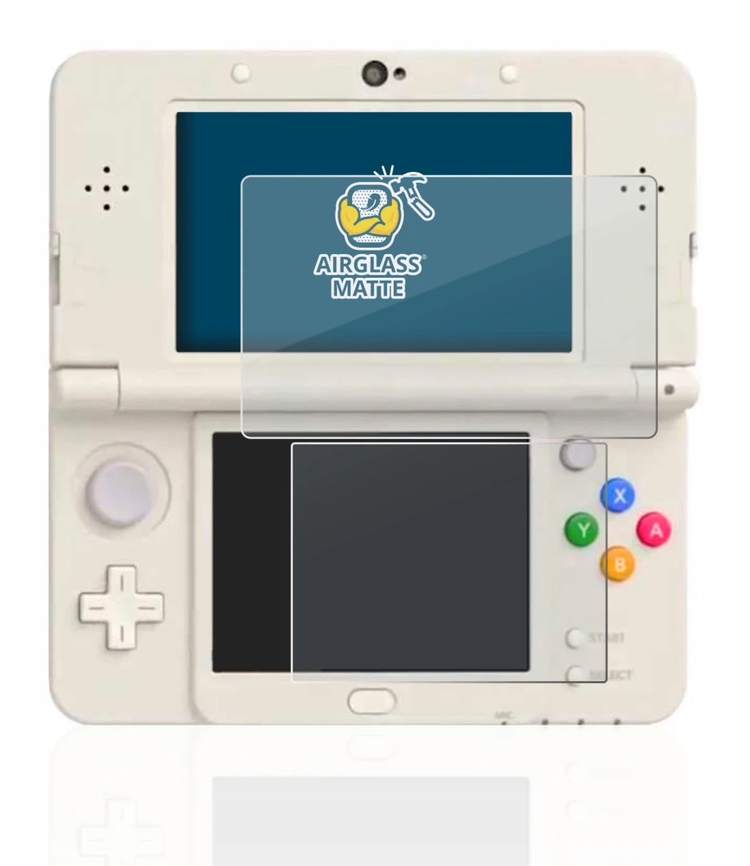Image de l'appareil Nintendo New 3DS avec une grande variété de protections d'écran.