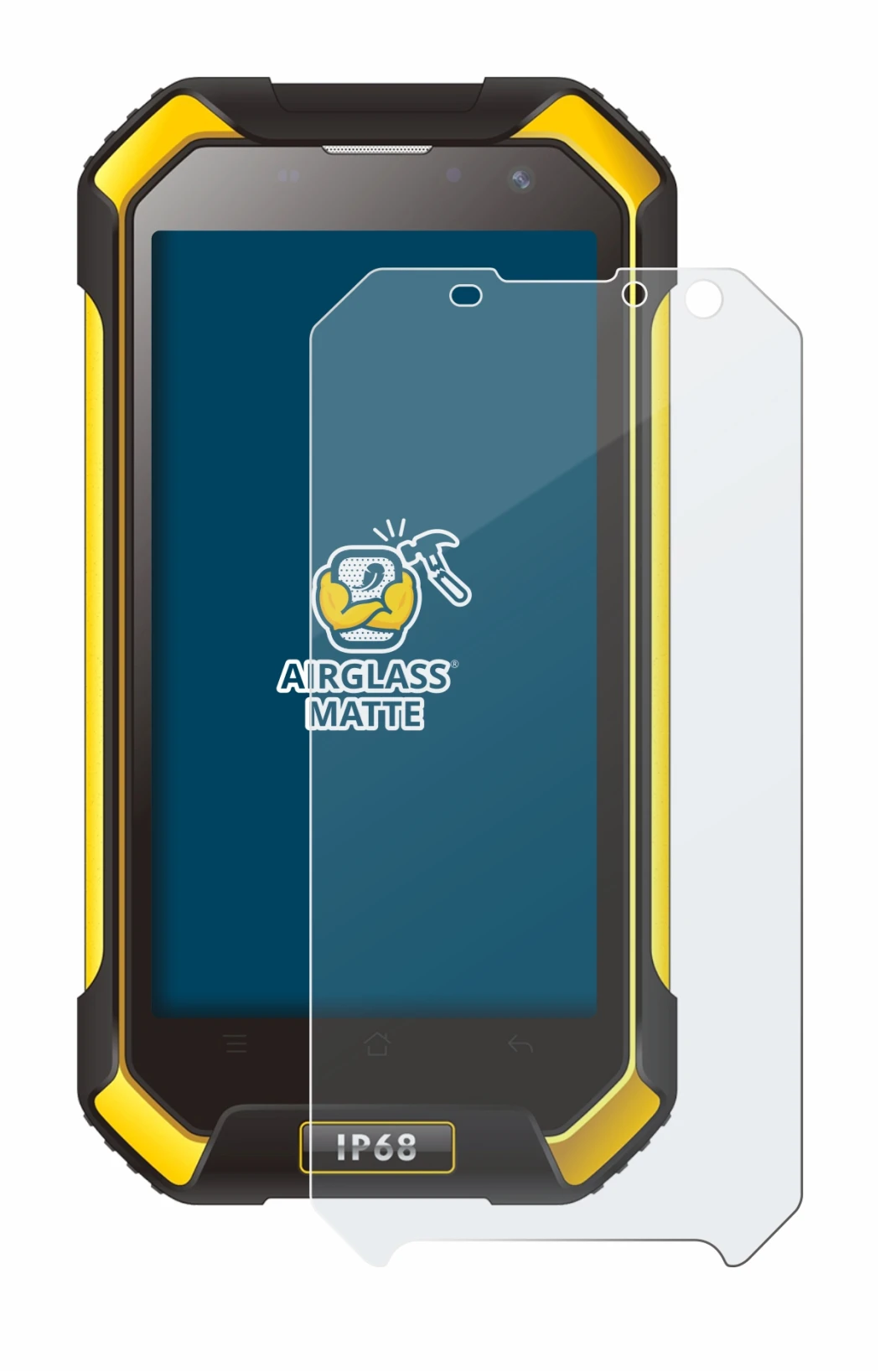 Image de l'appareil Blackview BV6000 avec une grande variété de protections d'écran.