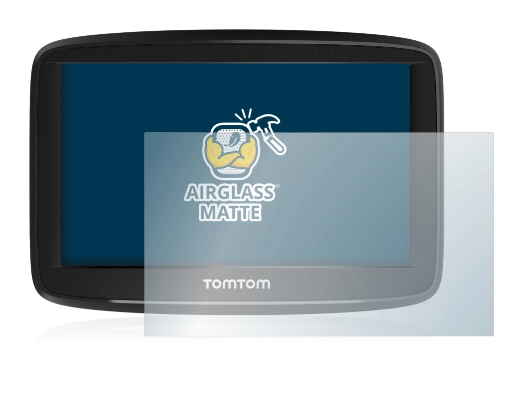 Image de l'appareil TomTom Start 52 avec une grande variété de protections d'écran.