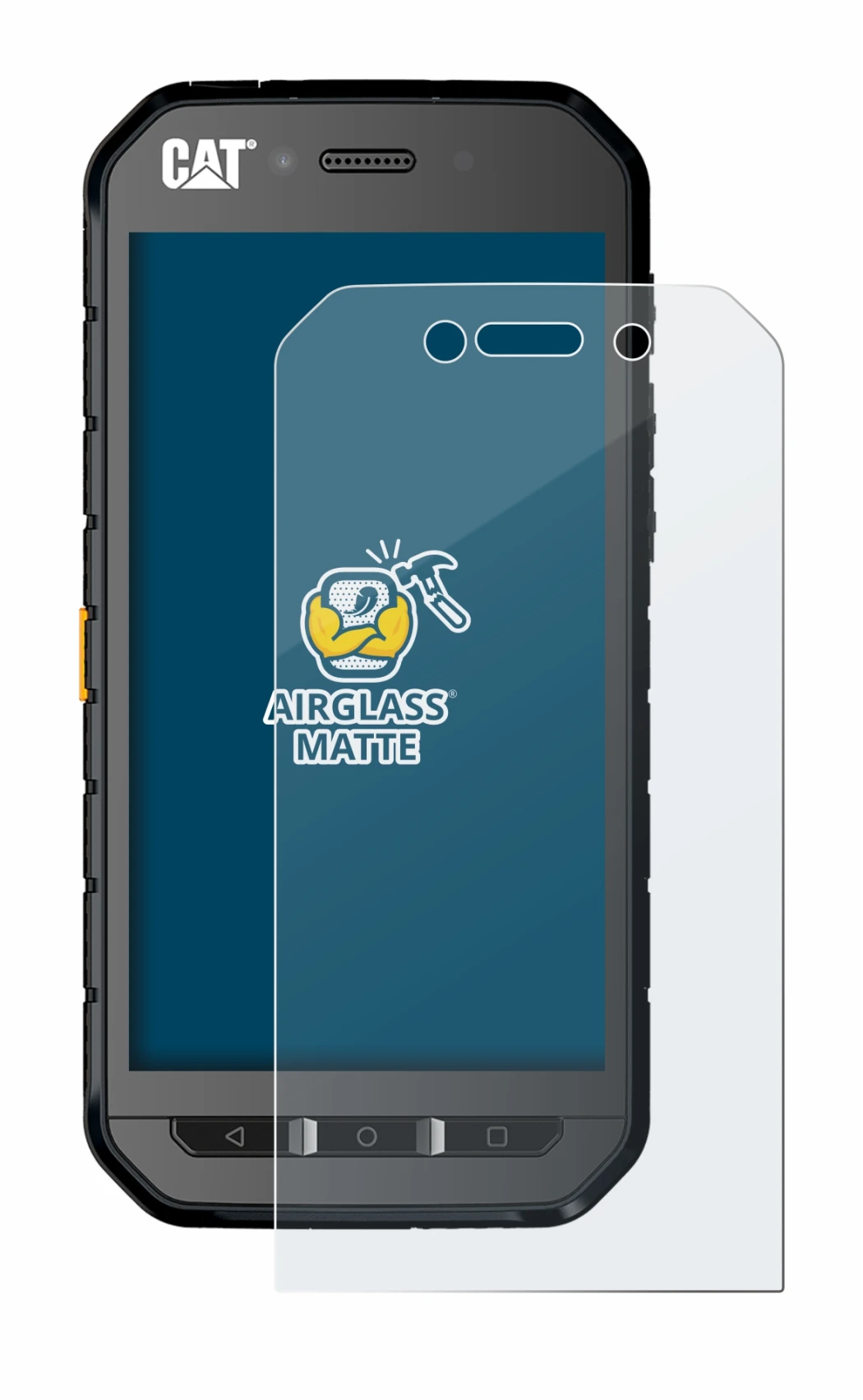 Image de l'appareil Caterpillar Cat S41 avec une grande variété de protections d'écran.