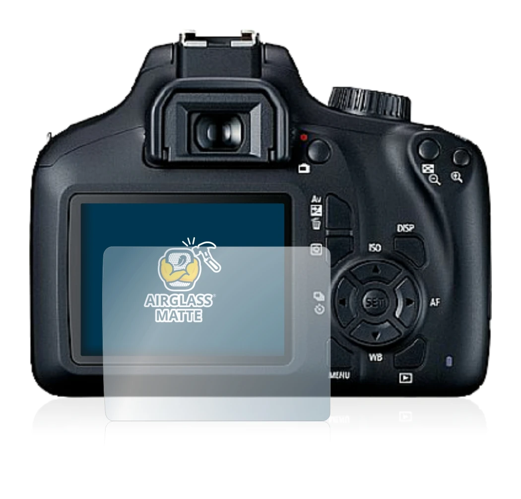 Image de l'appareil Canon EOS 4000D avec une grande variété de protections d'écran.