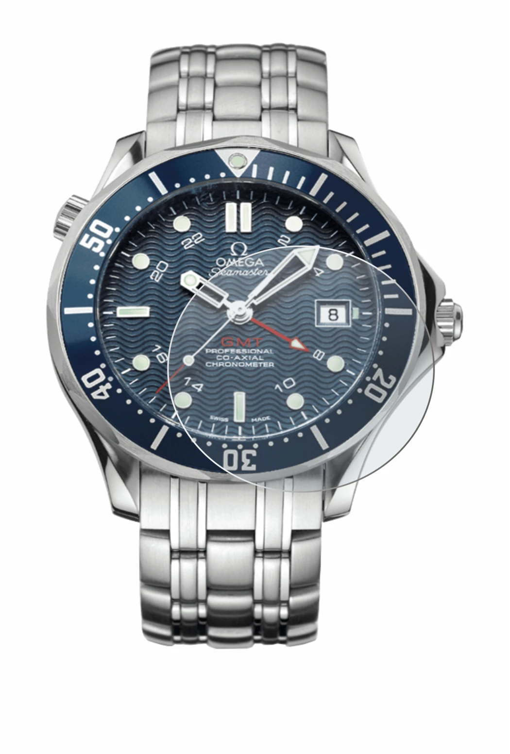 Image de l'appareil Omega Seamaster Diver (41 mm) avec une grande variété de protections d'écran.