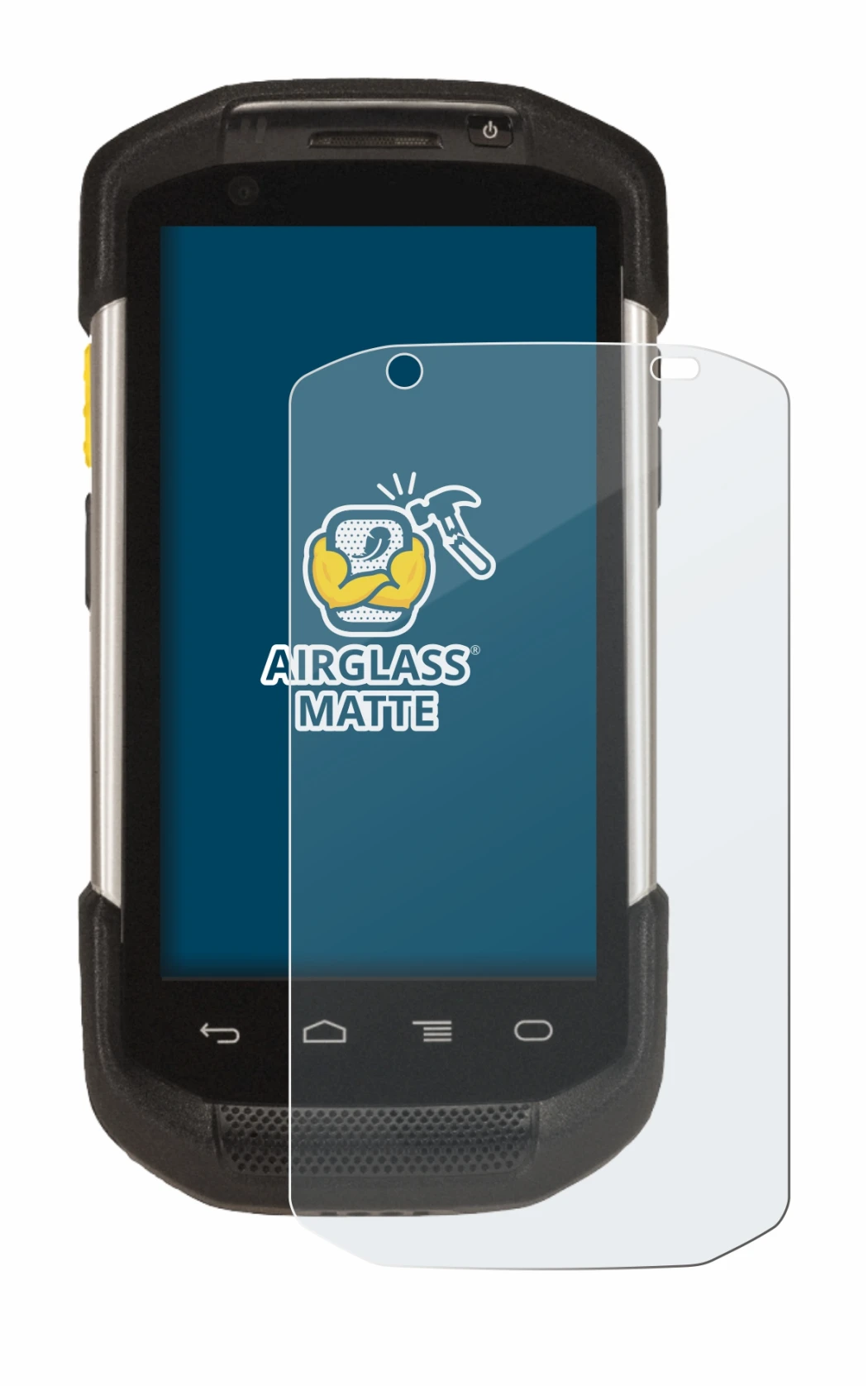 Image de l'appareil Zebra TC77 avec une grande variété de protections d'écran.