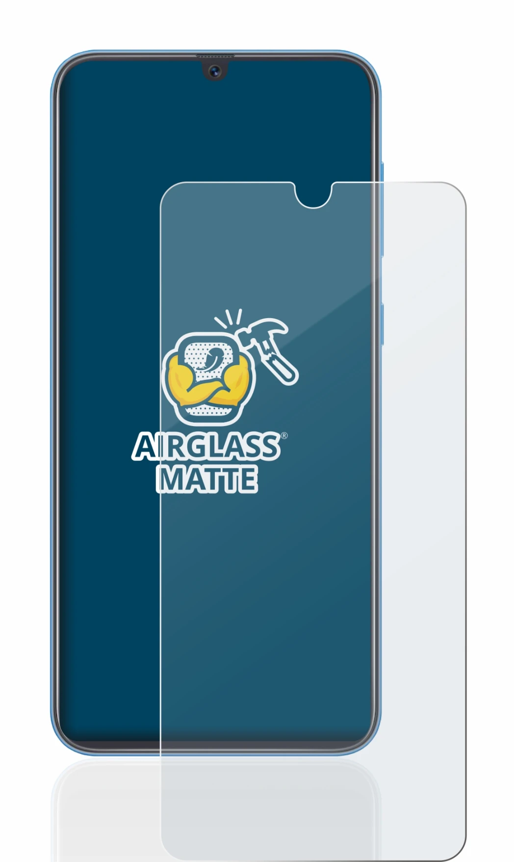 Image de l'appareil Samsung Galaxy A40 avec une grande variété de protections d'écran.