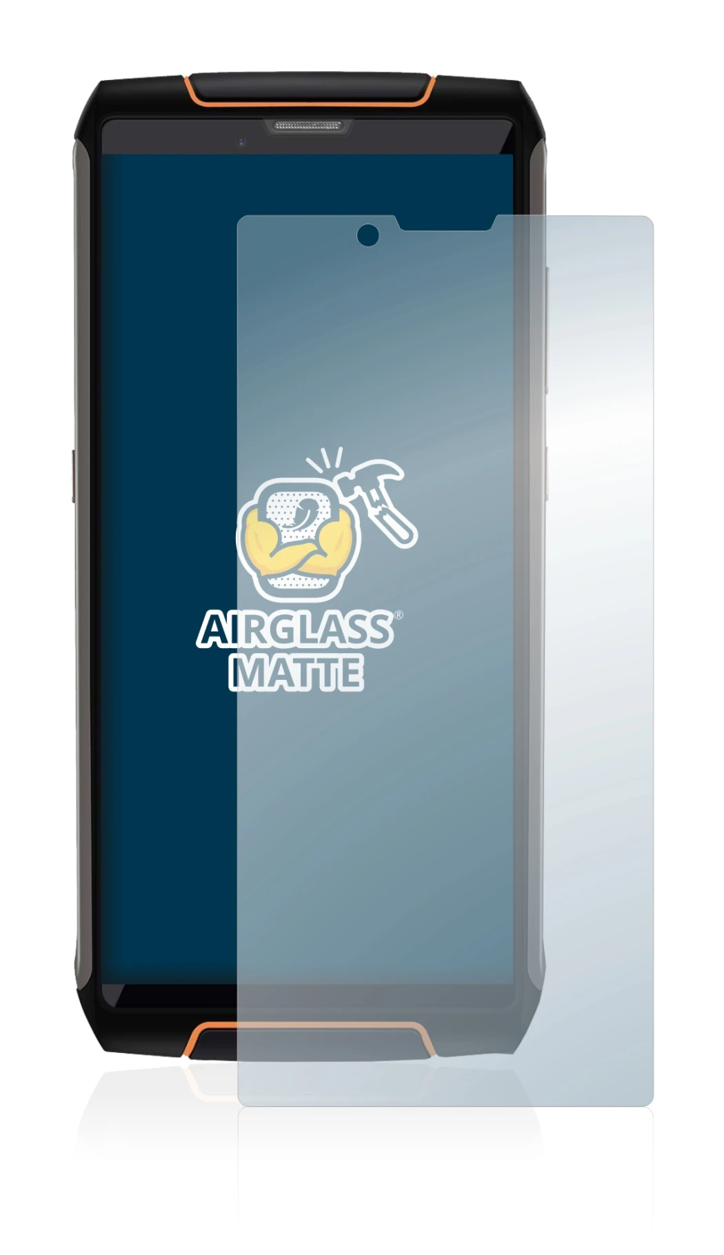 Image de l'appareil Cubot King Kong 3 avec une grande variété de protections d'écran.