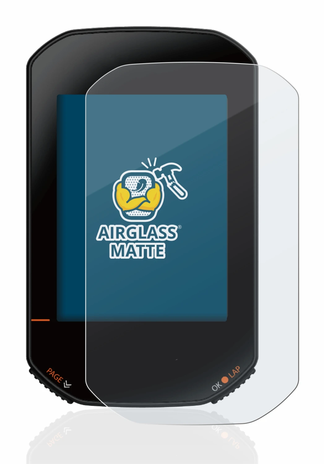 Image de l'appareil Bryton Rider 420 avec une grande variété de protections d'écran.