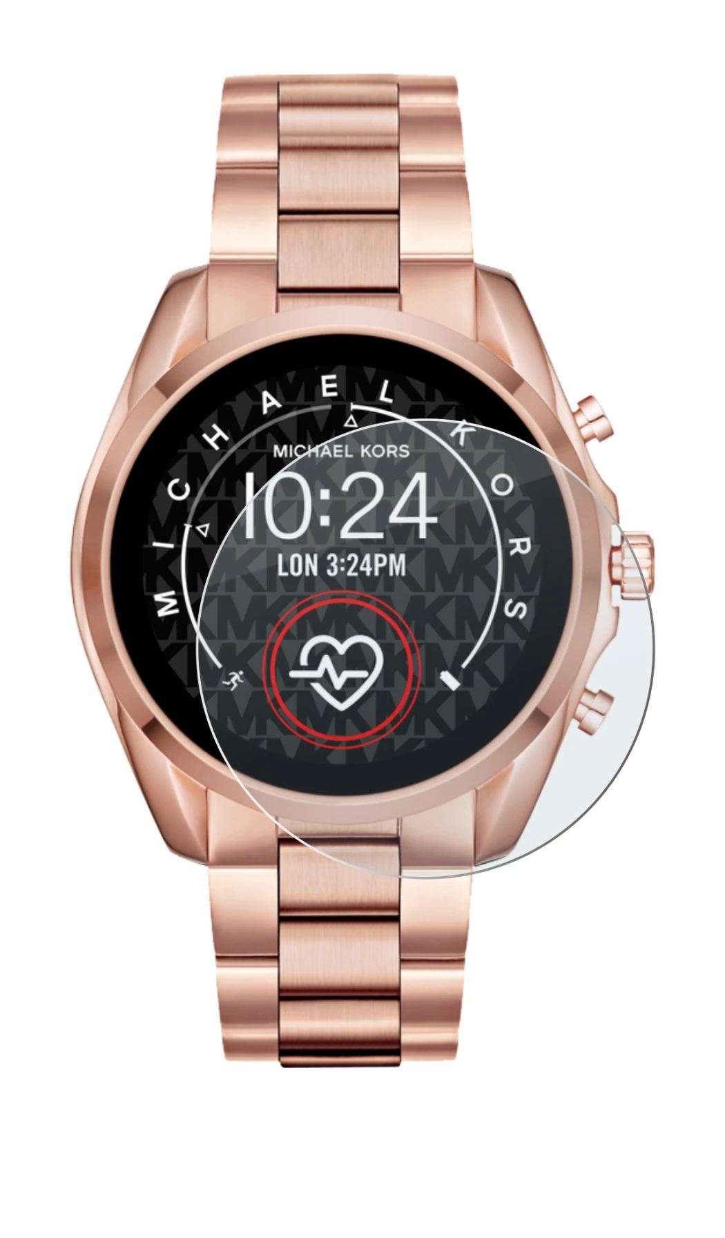 Image de l'appareil Michael Kors Access Bradshaw 2 avec une grande variété de protections d'écran.