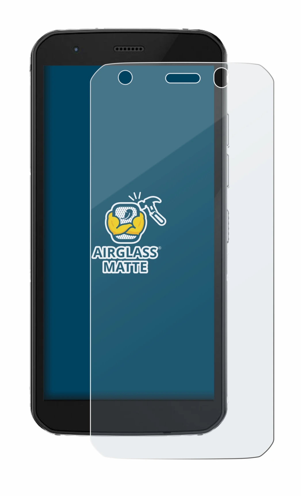 Image de l'appareil Caterpillar Cat S52 avec une grande variété de protections d'écran.