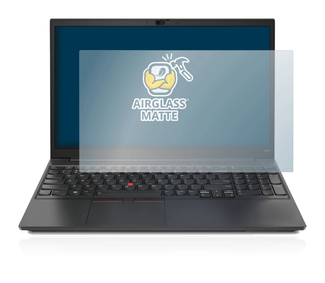 Image de l'appareil Lenovo ThinkPad E15 avec une grande variété de protections d'écran.