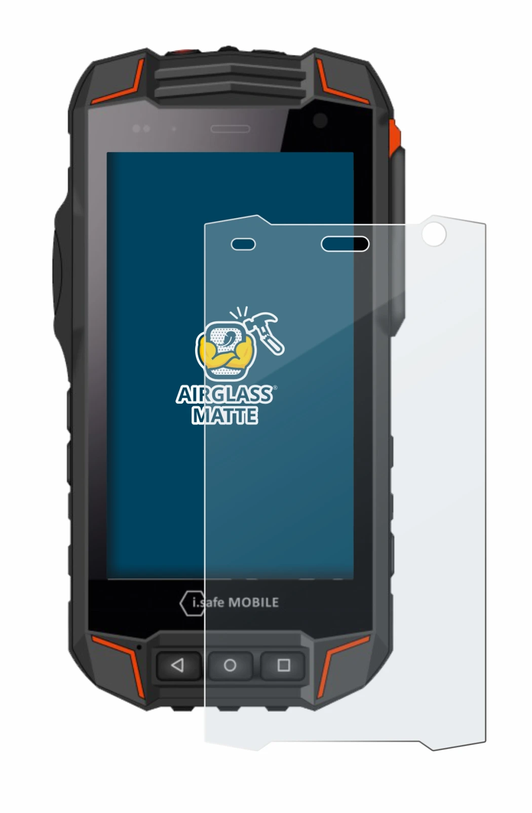 Image de l'appareil i.safe MOBILE IS530.1 avec une grande variété de protections d'écran.