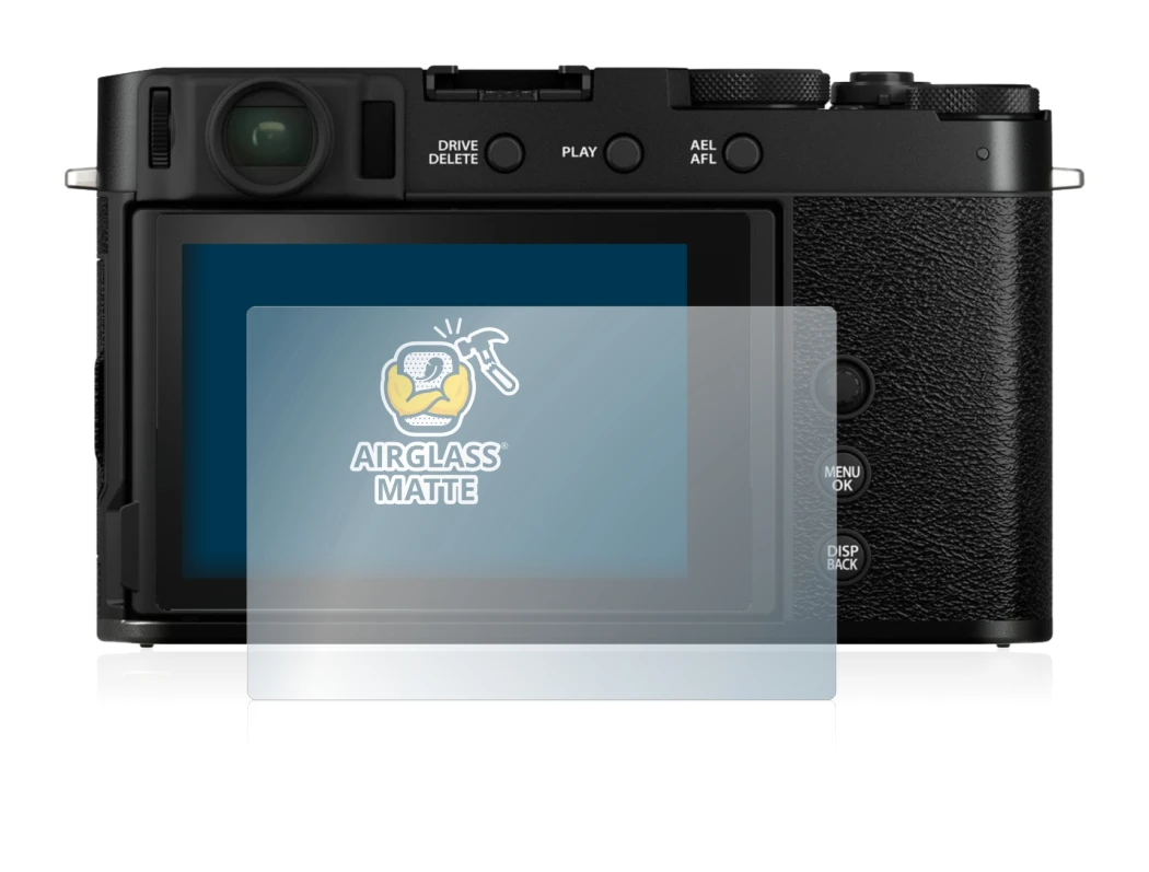 Image de l'appareil Fujifilm X-E4 avec une grande variété de protections d'écran.