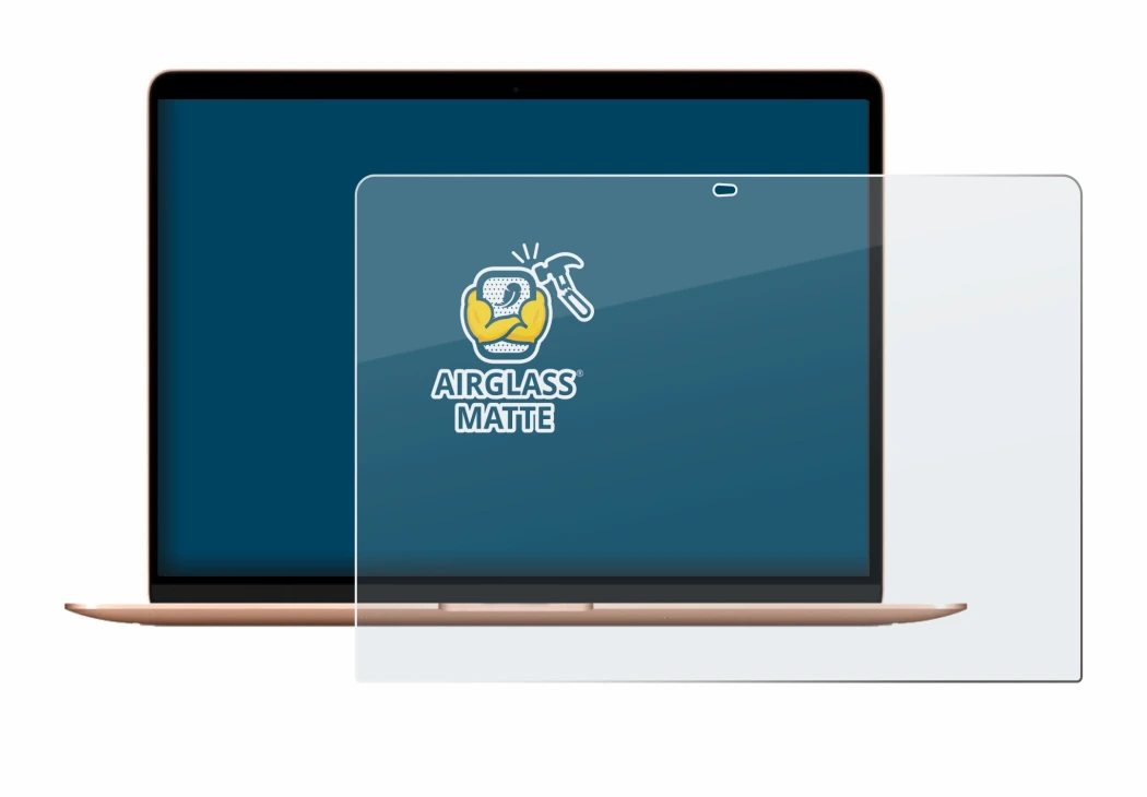 Image de l'appareil Apple MacBook Air M1 2020 avec une grande variété de protections d'écran.