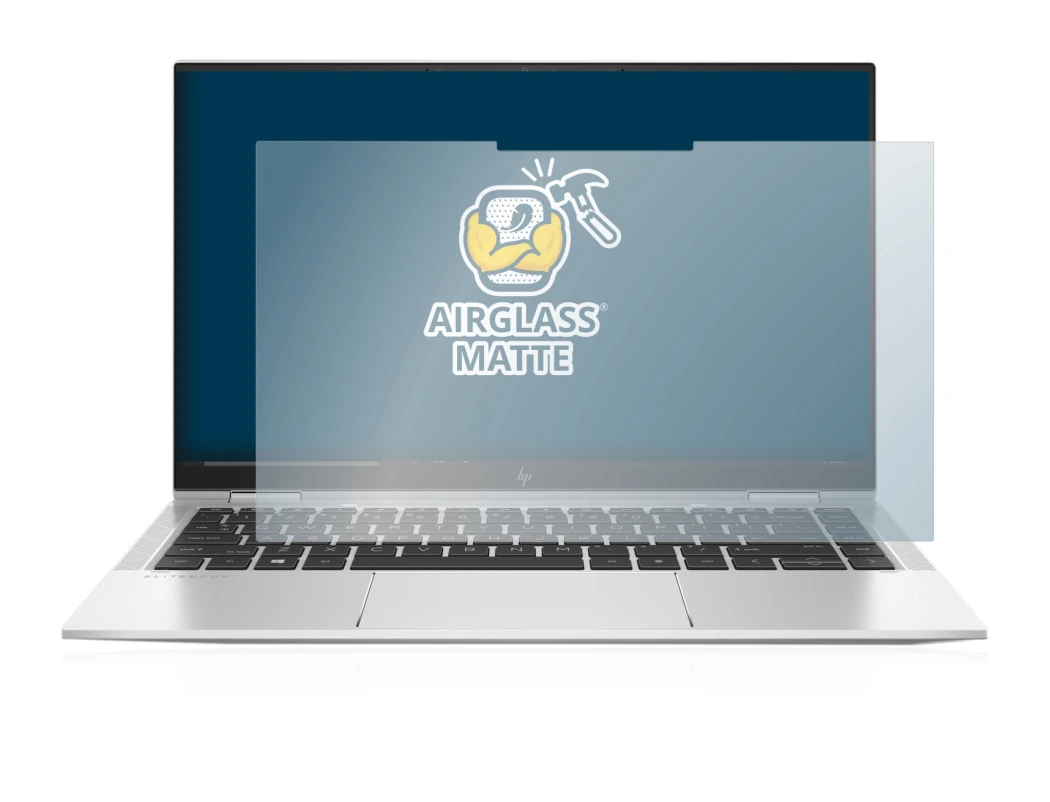 Image de l'appareil HP Elitebook x360 1040 G7 avec une grande variété de protections d'écran.