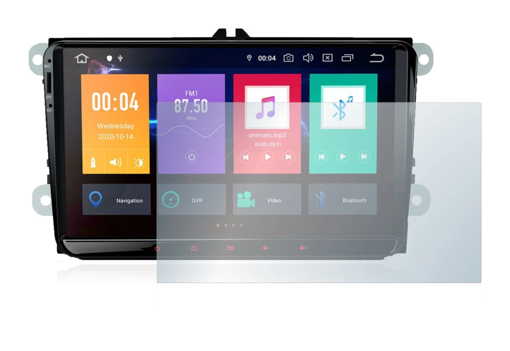 Image de l'appareil Xtrons PBE90MTVL avec une grande variété de protections d'écran.