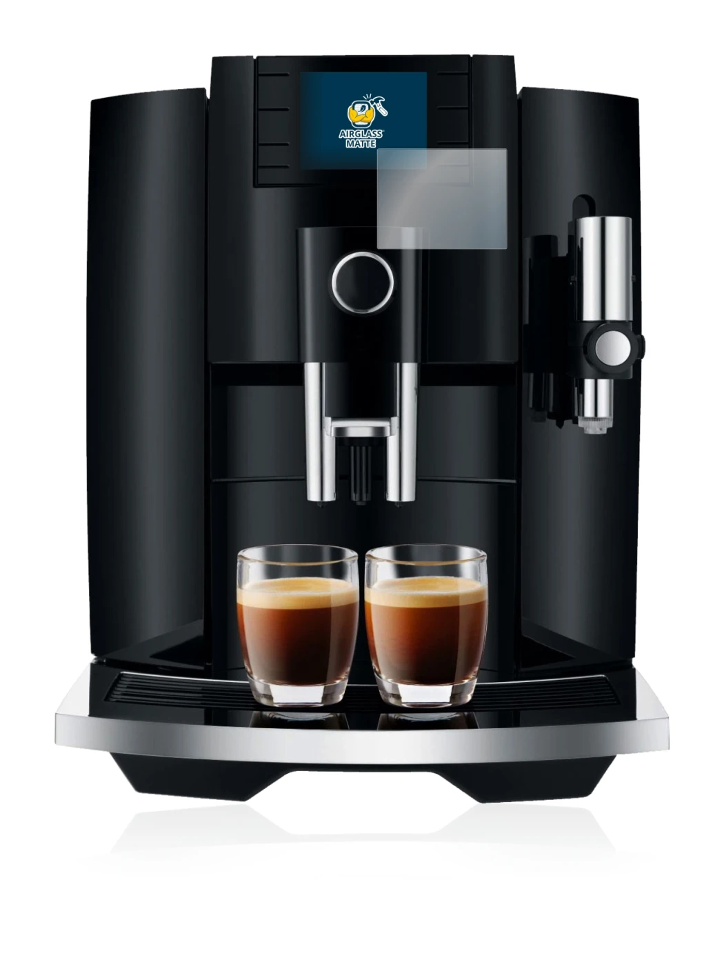 Image de l'appareil Jura E8 (EB) avec une grande variété de protections d'écran.