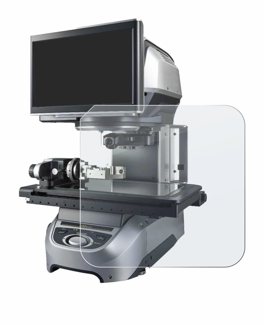 Image de l'appareil Keyence IM-8020 Dessus en verre avec une grande variété de protections d'écran.