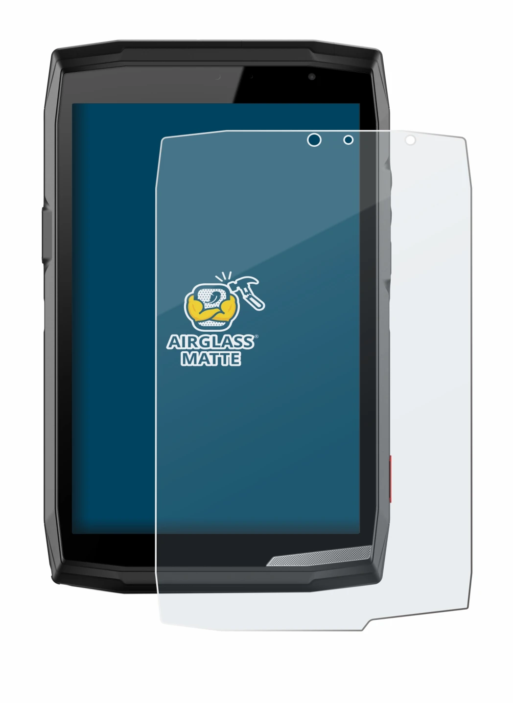 Image de l'appareil Crosscall Core T5 avec une grande variété de protections d'écran.