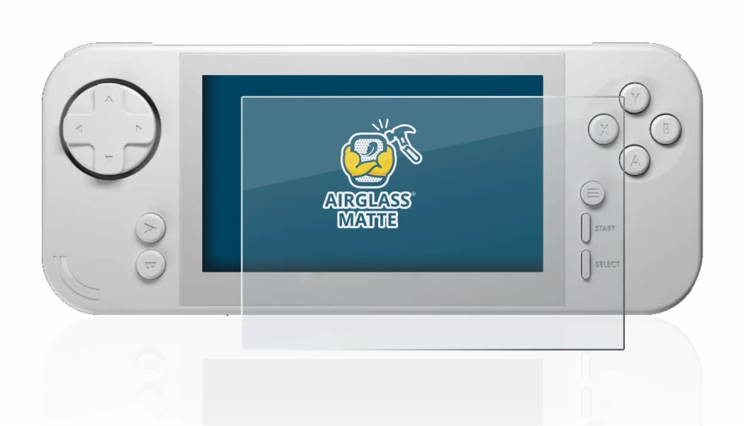 Image de l'appareil Evercade EXP avec une grande variété de protections d'écran.