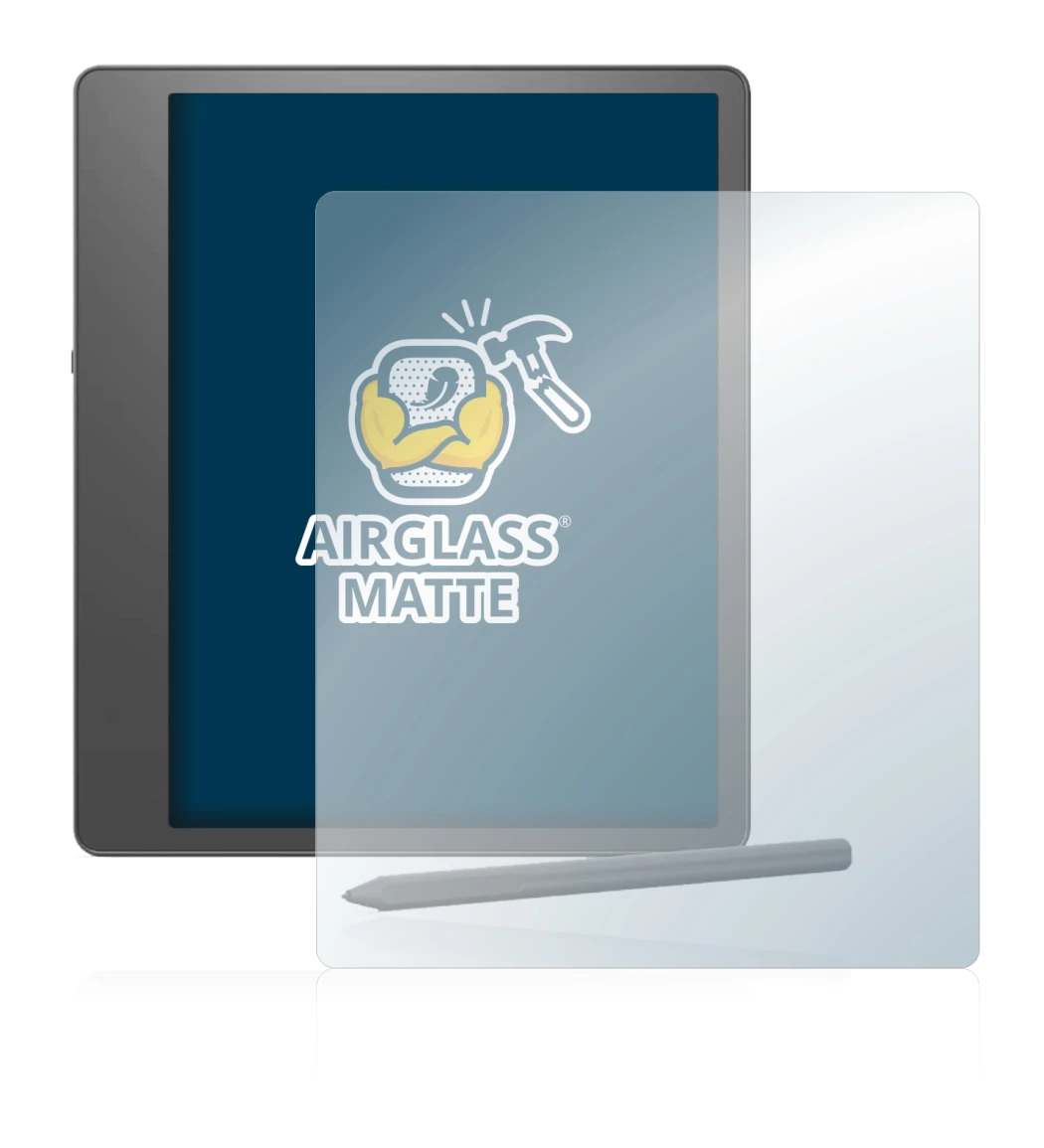 Image de l'appareil Amazon Kindle Scribe avec une grande variété de protections d'écran.