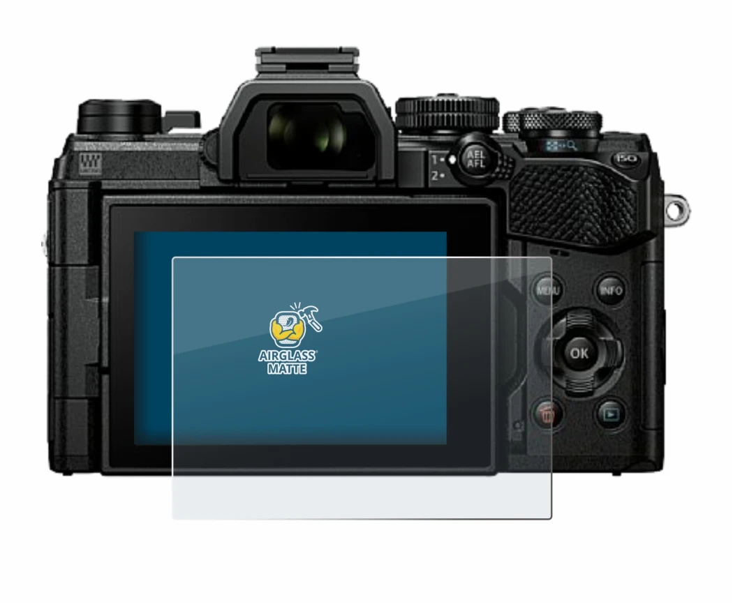 Image de l'appareil Olympus OM System OM-5 avec une grande variété de protections d'écran.