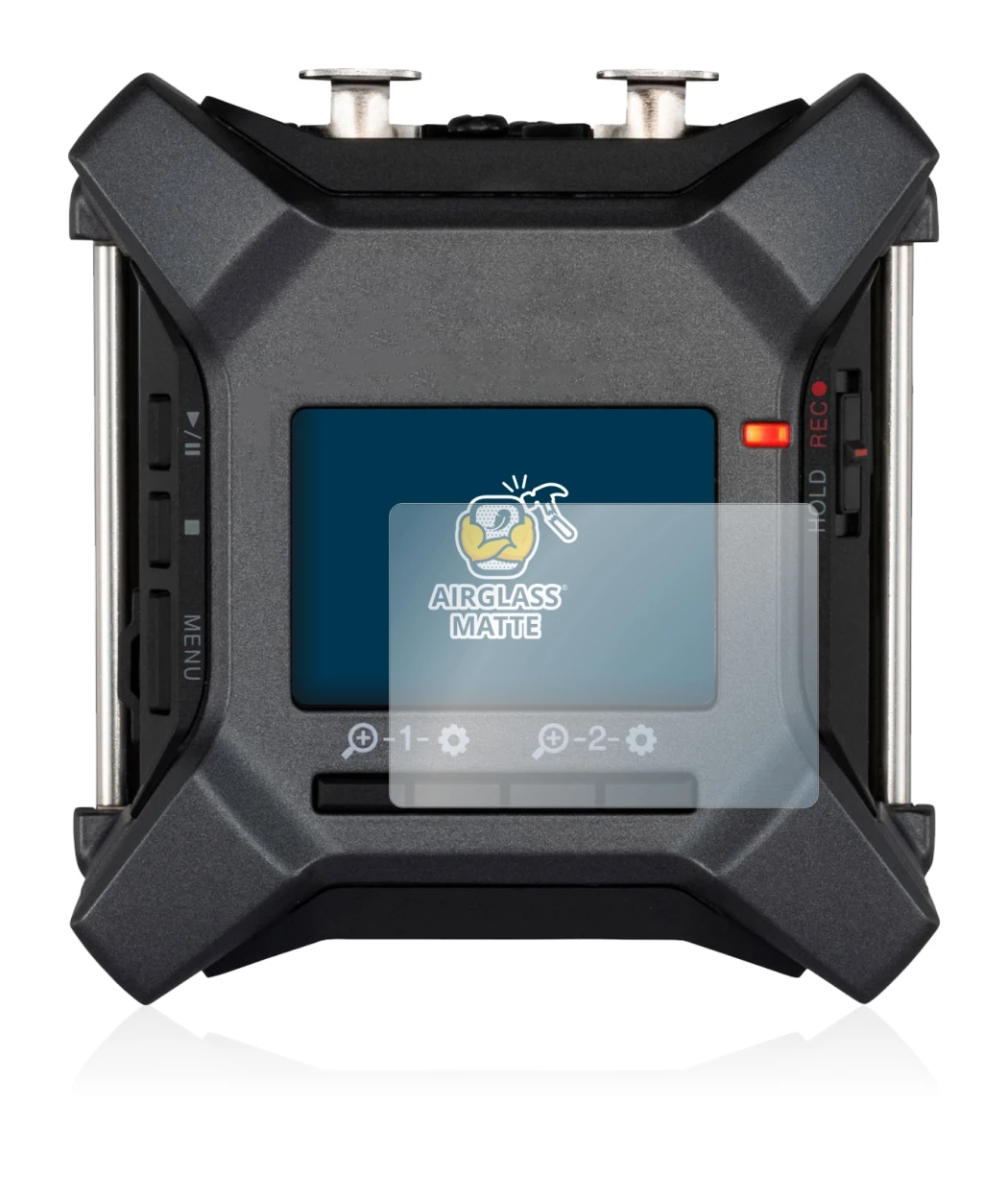 Image de l'appareil Zoom F3 field recorder avec une grande variété de protections d'écran.