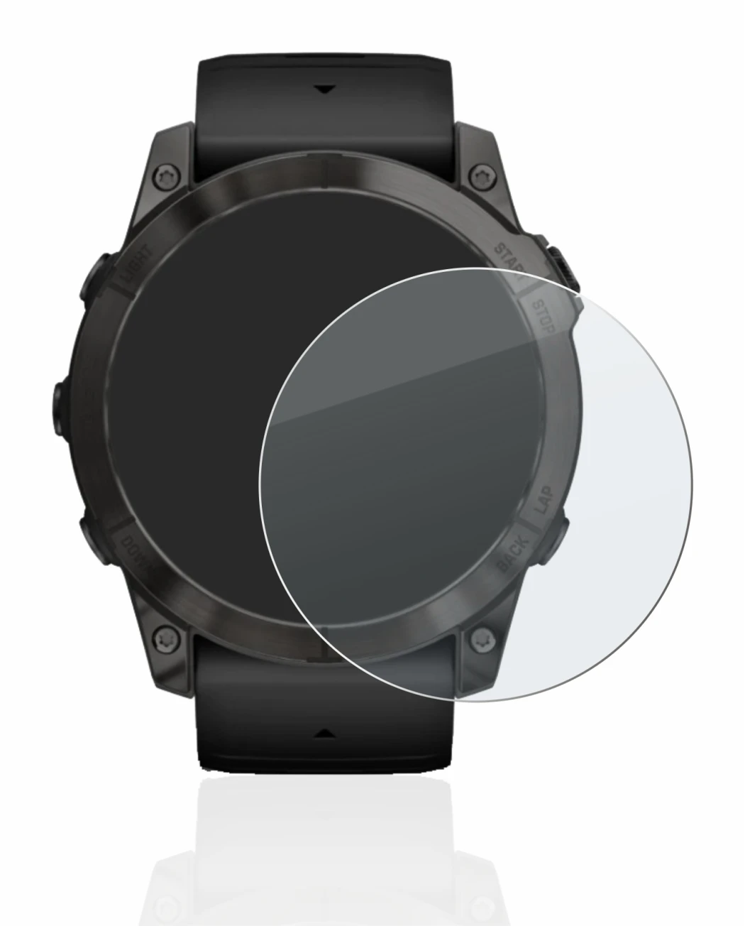 Image de l'appareil Garmin Epix Pro (Gen 2) (51 mm) avec une grande variété de protections d'écran.