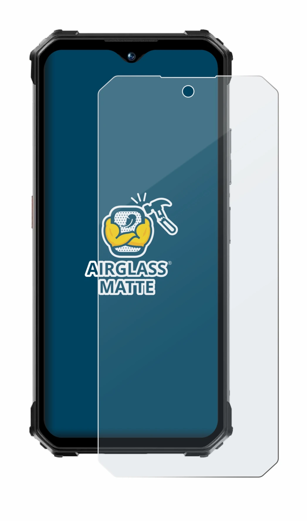 Image de l'appareil Oukitel WP26 avec une grande variété de protections d'écran.