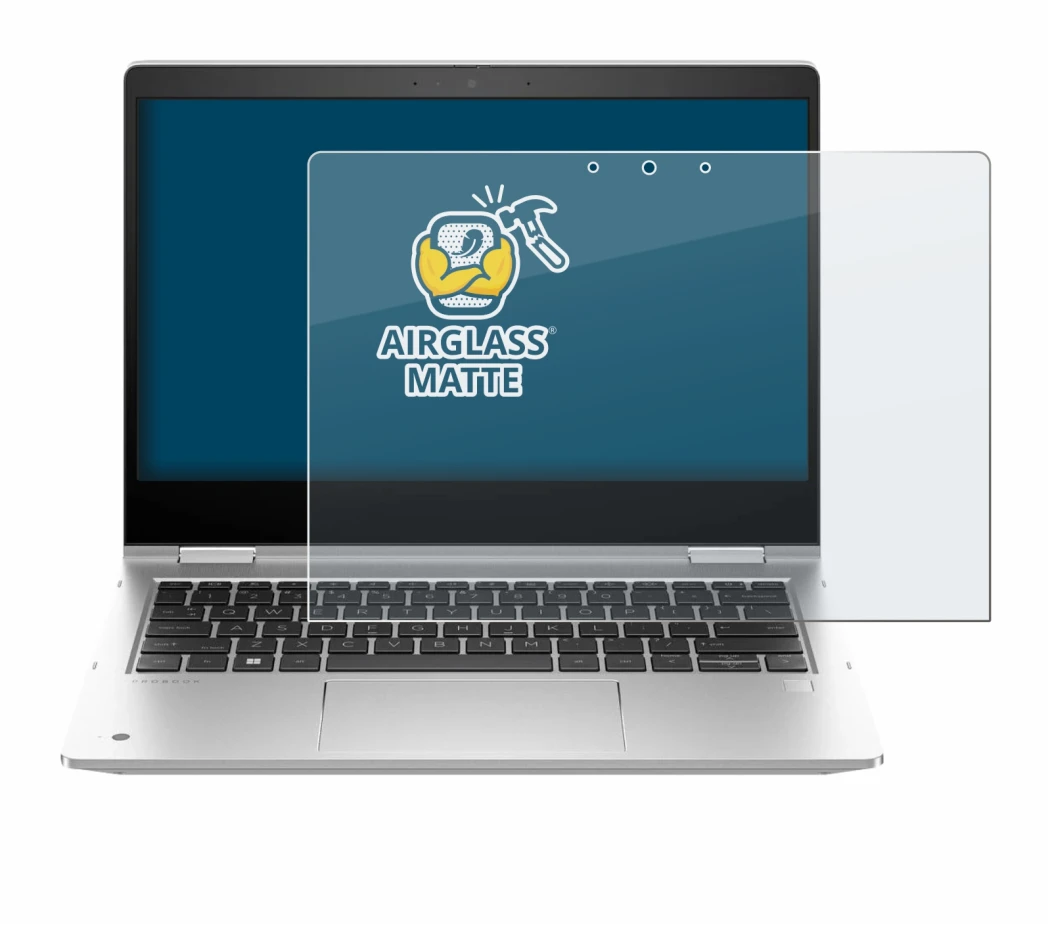 Image de l'appareil HP ProBook x360 435 G10 avec une grande variété de protections d'écran.